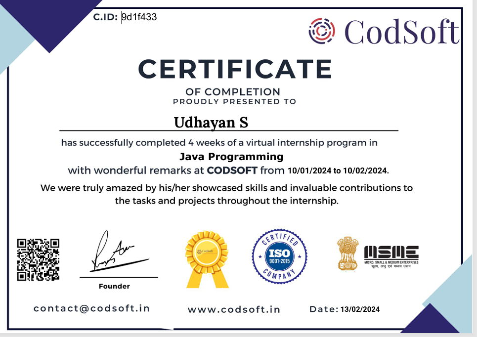 Udhayan Portfolio